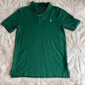 Dark Green Casual Collar Shirt White Horse Polo Ralph Lauren XL (18-20)